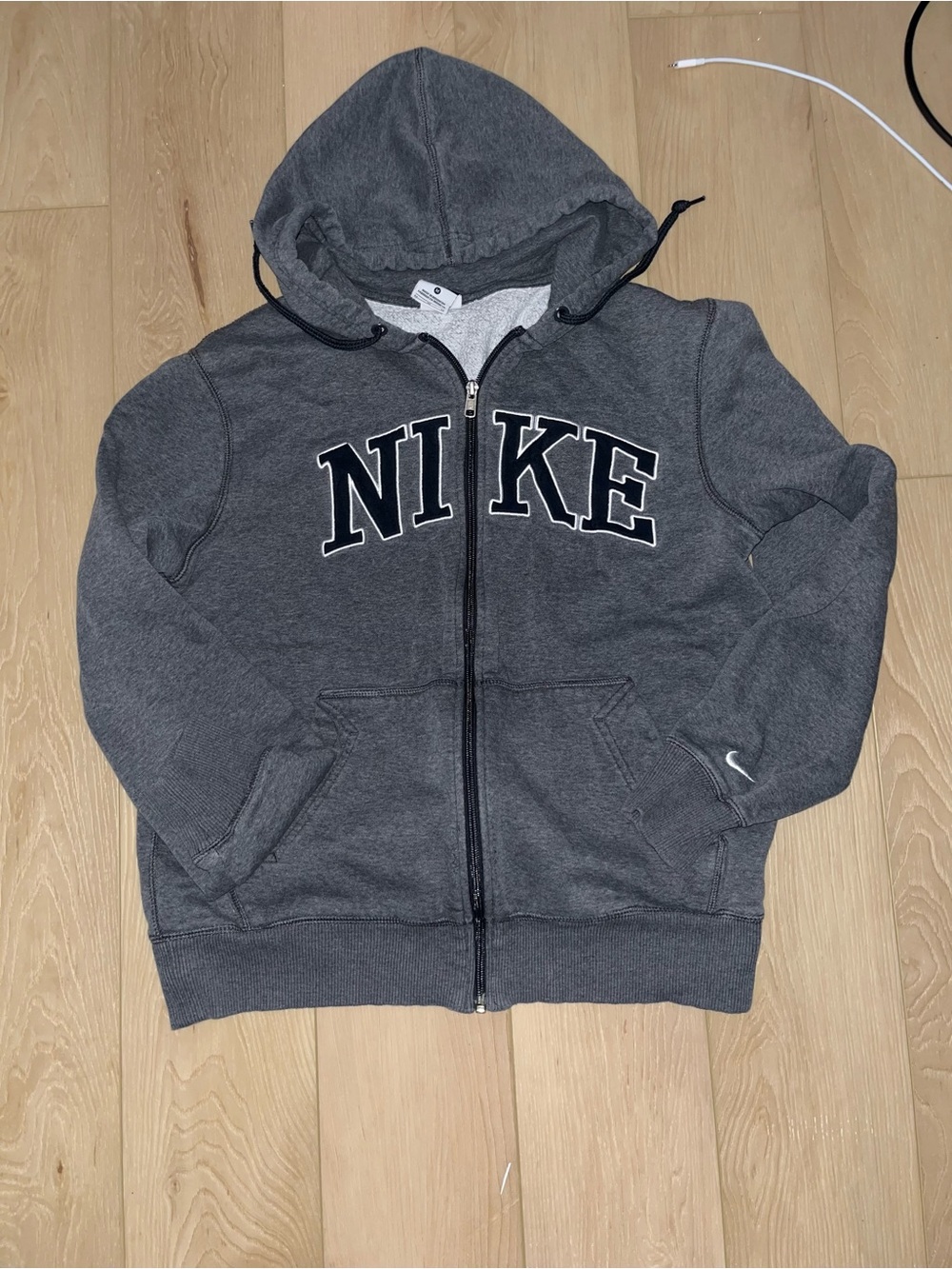 Nike grey zip up hoodie